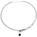Men's Hip-Hop Titanium Steel Clavicle Chain Necklace Personalized Design with Detachable Cross Stainless Steel Sweater Chain