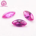 High Quality Marquise Shape Corundum Stone 1.5x3 mm to 7x14 mm Synthetic 3# Rose pink Ruby Gemstone for Jewelry