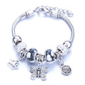 European Women Fashion Bracelet Colorful Beads Alloy Metal Charm Bracelet for Women
