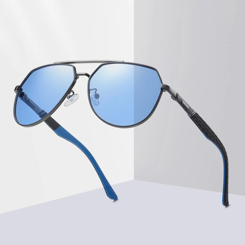 Luxury Sunglasses Women Man Square Metal Frame Fashion Glasses Custom Logo Designer Men Polarized Sunglasses