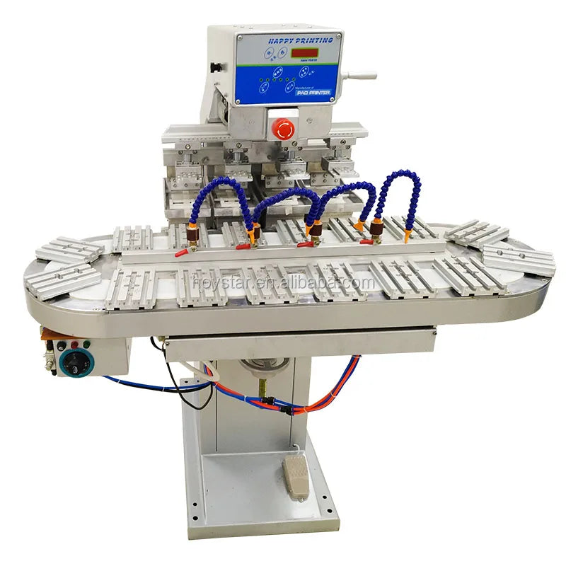 Semi-automatic Pad Printing Machine Price With Conveyorfour Color Pad Printing Machine Supplier