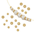50Pcs Fashion Stainless Steel Ball Weld Floral Fragment Hole Beads for DIY Jewelry Necklace Earrings Accessories Wholesale