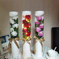 New Style Velvet  Flower Holding Bucket Bouquet Round Long Paper Tube Immortal Flower Box Qixi Graduation Gift