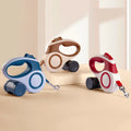 Wholesale Custom ABS Brake Retractable Dog Leash TPE Poop Bag Dispenser LED Light up Pet Leash for Dog Walking