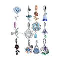 Fine Jewelry Pendants Flower Heart Zircon Charms for Jewelry Making Wholesale