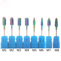 Nail Art Tools Manicure Grinding Nail File Drill Bit Colorful Tungsten Carbide Head Alloy 8 Different Shapes Acrylic Nail Tips