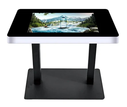 Office 32 Inch Android Touch Screen Kiosk Game Player Foot Retractable Interactive LCD Advertising Screen Table