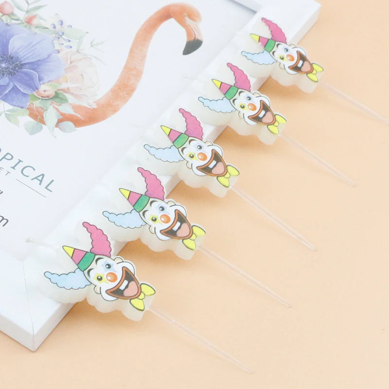 Wholesale Eco-Friendly Paraffin Wax Birthday Candles Fancy Big Mouth Clowns Shape Home Decoration Wedding Christmas Smokeless