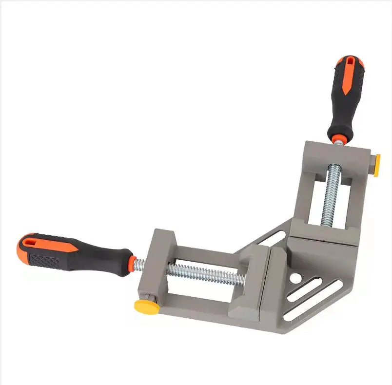 Double Handle Corner Clamp 90 Degree Right Angle Clamp with Movable Jaws Aluminum Alloy Quick Release Corner Clamp for Welding