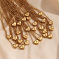 2022 Waterproof Fashion 18K Gold Plating 26 Alphabet Stainless Steel A-Z Heart Pendant Necklace for Women Jewelry