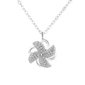 ACME 925 Sterling Silver  Dainty Rotating CZ Windmill Charm Pendant Luxury Women's Tennis Necklace Gold Plated Steel Chain Gift
