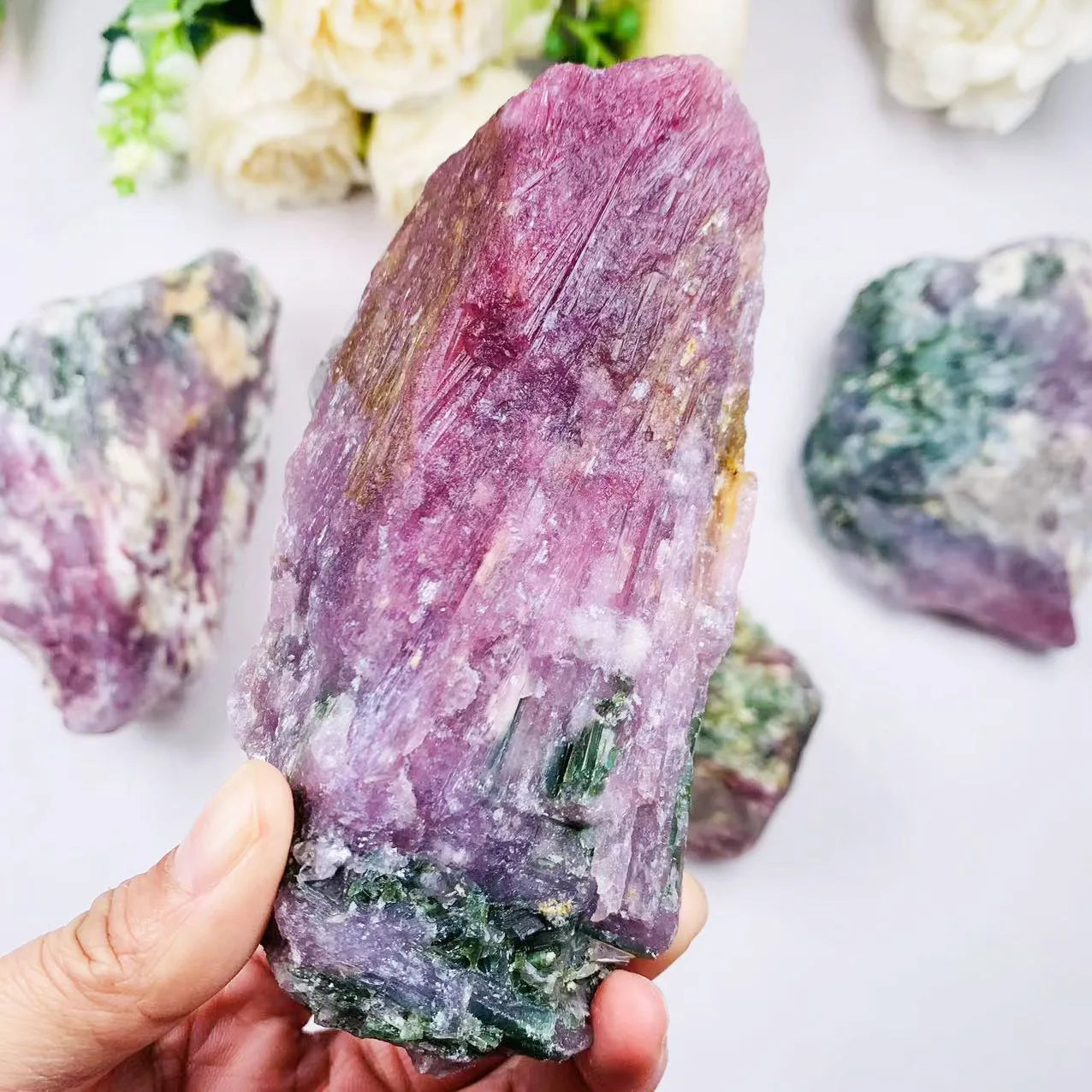 New Arrived Nature Crystal Raw Tourmaline Stone Pink Gemstone for Sale