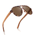 Sun Glasses 2025 Wholesale Square Temples  Wooden Sunglasses Plastic Frame Polarized Lens Face Shield Sunglasses