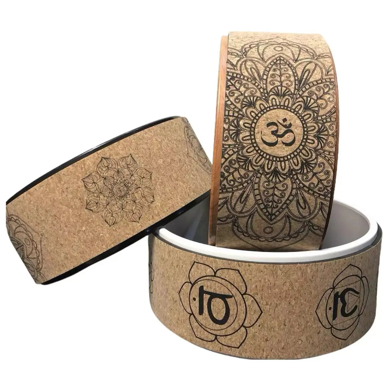 High Performance Anti Slip Sweat Fitness Exercise Balance Training Accessories Cork Yoga Wheel Magic Power Ring