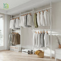 Wholesale Dormitory Open Portable Closet Easy Assemble Metal Wardrobe Closet Mobile Collapsible Wardrobe for Clothes