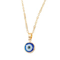 FanYue Custom 2022 Hot Sale Resin Round Simple Fashion Gold Silver Evil Eye Pendant Necklace 2022