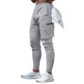 Wholesale Custom Logo 79% Cotton Fitness Workout Running Jogging Multi Pocket Men Sweatpants Jogger GYM Pants