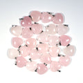 Natural Healing Crystal Pendant 16mm 20mm 25mm  Love Heart Stone Rose Quartz Crystal Pendant Necklace