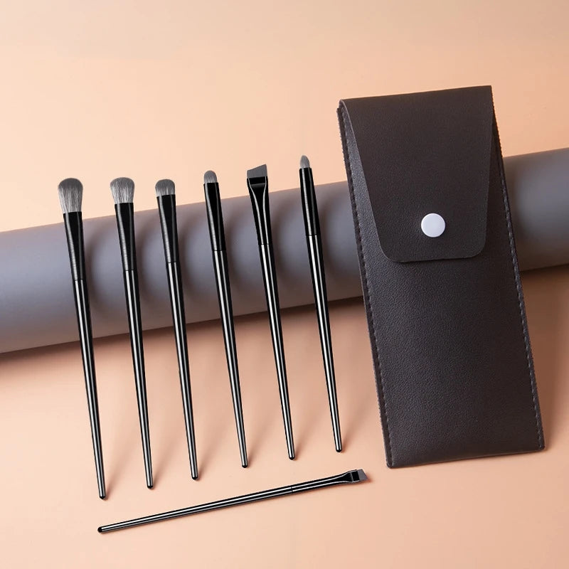 New Arrival Private Label 7pcs Eye Makeup Brushes Set Vegan Nylon Hair Eye Makeup Brushes With Custom Logo