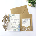 Wholesale Creative Ideas Laser-Cut Cute Butterfly Pattern Pocket Elegant Style Paper Card Happy Birthday Wedding Stationery