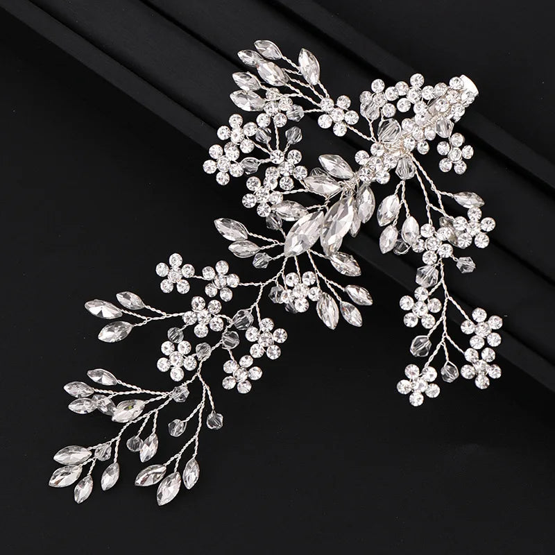 Bridal Crystal Hairpin Headwear Bridal Wedding Accessories Luxury Flower Hair Clips