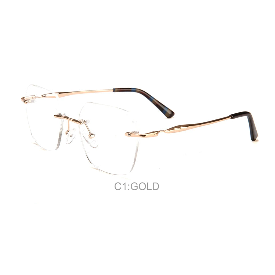 New Design Eyeglasses Frames Rimless Glasses Frames Square Optical Frames