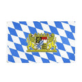 Cheap stock 3*5ft 100%polyester Oktoberfest Bavarian Lion Crest Flags Bavaria Flag with Lions Flag