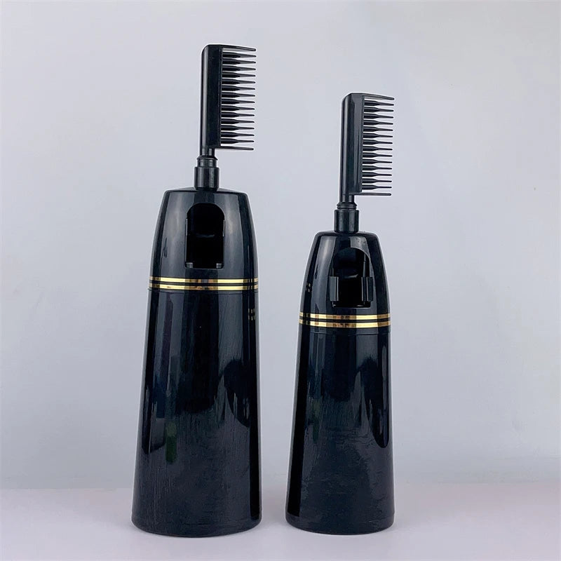 300ml 2 in 1 Hair Dye Bottle with Comb Applicator Free Sample Plastic Hair Coloring Tool Empty Cosmetic Packaging Bottle