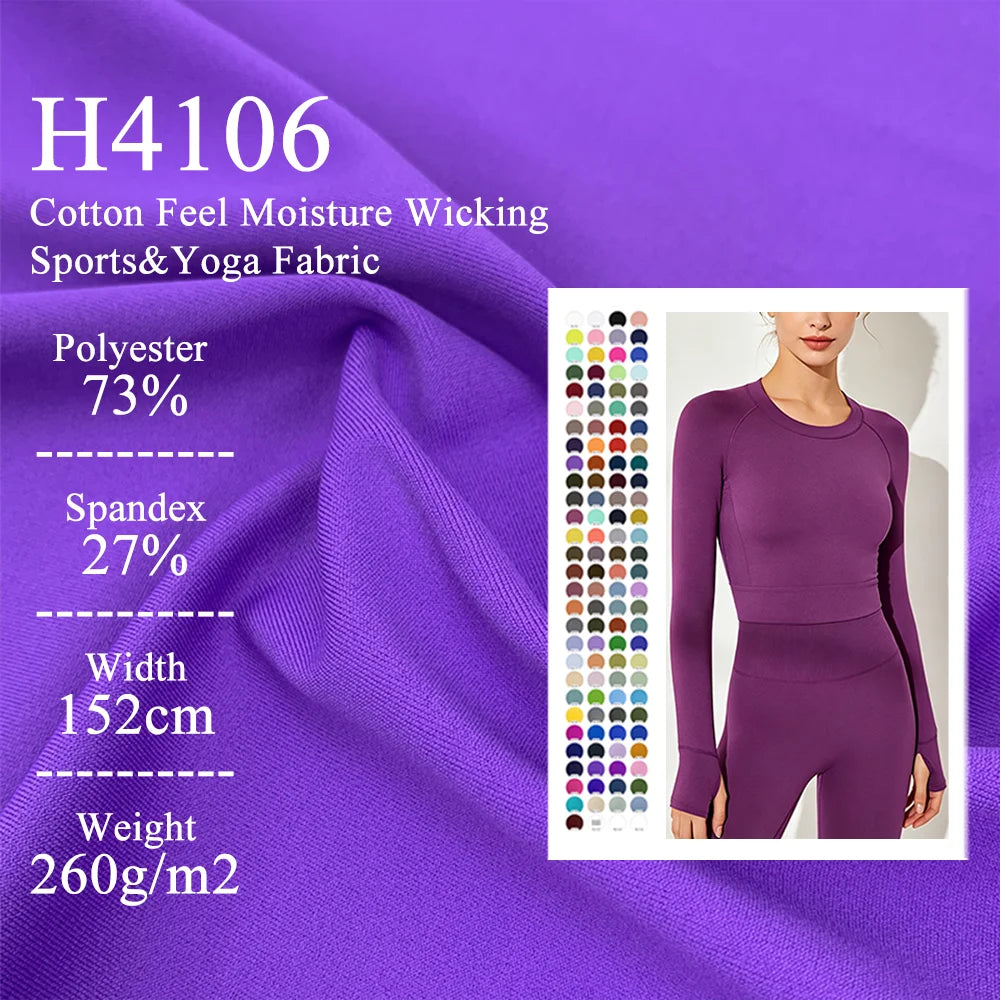 73/27 Polyester Spandex 4 Way Stretch Wicking Stock Leggings Fabric