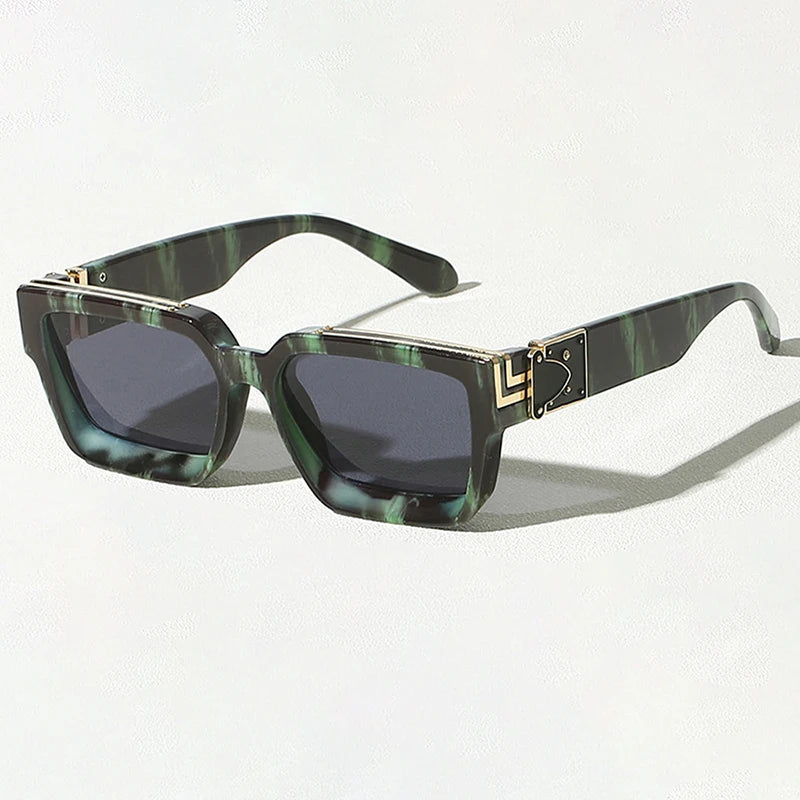 ADE WU KD86367 Millionaire Sunglasses Fashionable Vintage Designer Eyeglasses Square Trendy Luxury Women Sun Glasses Sunglasses