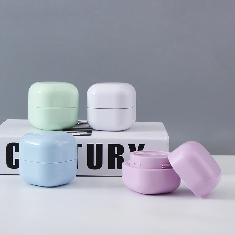 5g 10g 15g 20g 30g 50g Empty White/Blue/Green/Purple Square Sample Skin Care Cream Jar Eye Cream ABS Plastic Jars