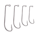 WEIHE 6size 100pcs/lot Aberdeen Jig Fishing Hooks High Carbon Steel Fishing Hook Barbed 90 Degree for Crankhook Worm Lure Hook