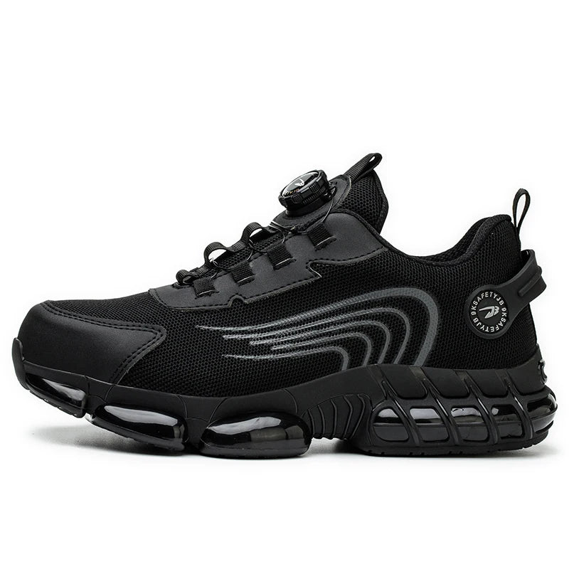 Hot sale Button Type Summer Breathable Safety Shoes Work Shoes  Light Comfortable Anti-crush and Anti-puncture