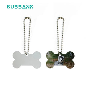 Subbank Sublimation Dog Tag Wholesale White Blanks Aluminum Double Sided Sublimation Dog Tag