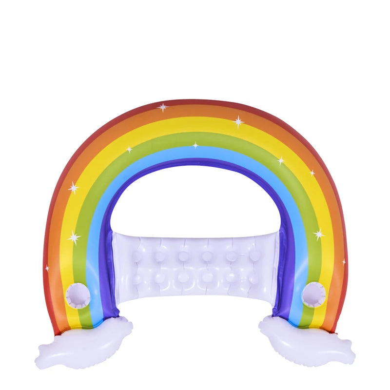 Jilong B03 F 37606 Inflatable Pool Float Rainbow Water Lounger for Adults PVC Swim Bed for Inflatable Water Amusement Facilities