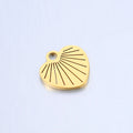 Stainless Steel 18k Gold Custom Blank Heart Charms Engraved Love Charms Jewelry Making Necklace Bracelet Charms Bulk