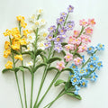 Don't Forget Me Hand-Woven Hand-Knitted Wool Knitted Artificial Single Flowers Handmade Crochet Decorative Flowers & Plants