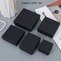 Logo Print Luxury Paper Rectangle Marbling Earring Wholesale Necklace Jewelry Box