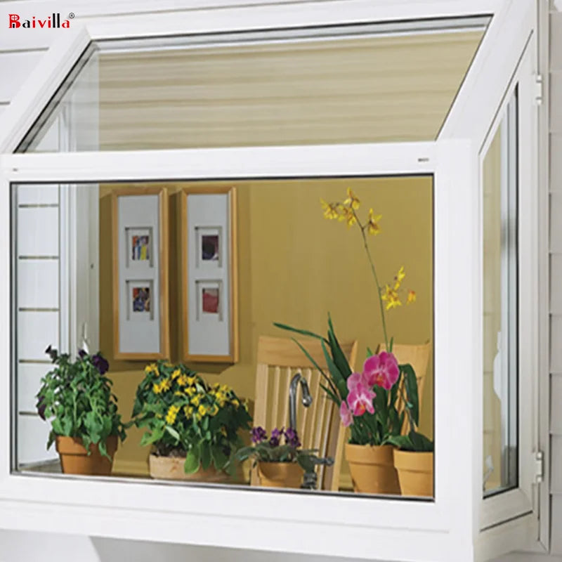 Foshan Modern Style Swing Casement Windows Aluminum Garden Window with Stainless Steel Screen Netting for Hotel Applications