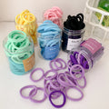 50pcs 3.5 Custom Organizer Package Box Packaging Multi Coloured Black Seamless Bands Small Nylon Elastics Hair Ties with logo
