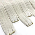 Russian Virgin Thin Invisible Genius Weft Hair Extensions in the Stock White Color Double Drawn Human Hair Genius Weft