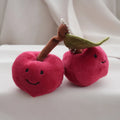 Peluches Kawaii Funny Cherries Cherry Keychain Plush Stuffed Toys Plushie Cherry Key Ring Fashion Charm Bag Purse Charms Jewelry