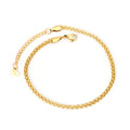 Customizable Trendy Women Anklet Stainless Steel Jewelry Hypoallergenic Minimalist 18K Gold Plated for Single Chain Anklet