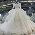 Jancember MN118 Ladies Long Sleeve Bridal Guest Bridal Gown Wedding Dress