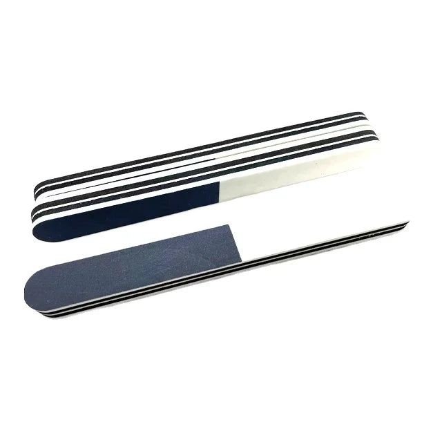 White Double-Sided Soft EVA Emery Round Shape Nail Buffer File with Custom Logo for Nail Salon Quick Shine Polishing