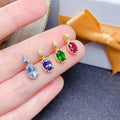 Factory Supply 925 Sterling Silver Gold Plated Natural Diopside African Angle Pendant Necklace