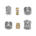 18k Gold Plated Color Waist Shape Spacer Beads Scroll Zircon Bulk Round Charm DIY Jewelry Making Necklace Bracelet Findings