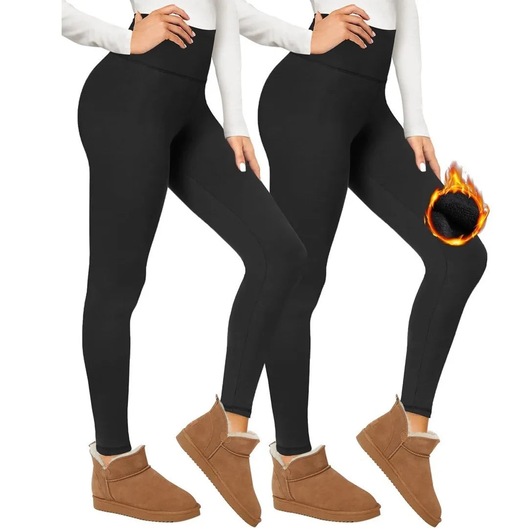 Fleece Lined Leggings Women High Waisted Warm Winter Yoga Pants for Women Thermal Running Workout Leggings