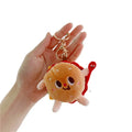 8-10cm Kawaii Peluche Burger Sandwich Fries Keychain Soft Cute Plush Small Pendant Cute Toy Doll Mini Grab Machine Doll Keychain