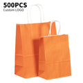 Wholesale 130g Eco-Friendly Craft Paper Bags Flexo Printing Brown & White Shopping Gift Bags Custom Logo In-Stock Trusted Source